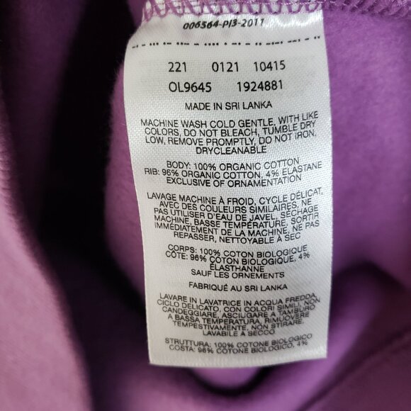 NWT Mountain Hardwear MHW Logo Label Crew Sweatshirt sz M Organic Cotton Purple - Picture 9 of 10